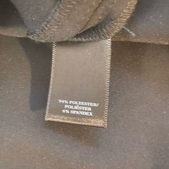 Ann Taylor Black Circle A Line Skirt with Leather Waistband - Picture 11 of 12